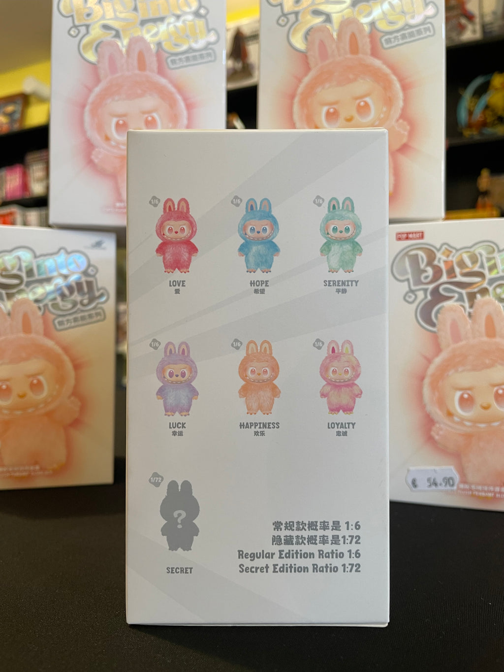 Labubu-Boîte Mystère Pop Mart – Big into Energy (Vinyl Plush Pendant)